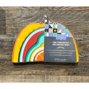 FAO Schwarz Fruit Stacker Wood Building Set, Montessori Toy, Nesting Puzzle NEW!